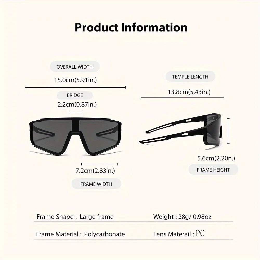 Lunettes de Cyclisme Oversize Coupe-Vent – Masque Vélo Route & VTT Homme
