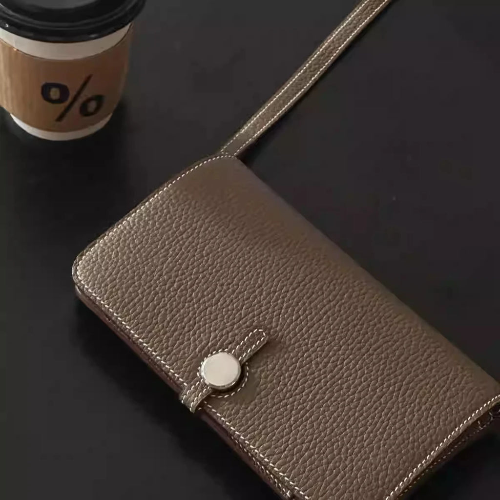 New PU Crossbody Mobile Phone Bag Convenient Multifunctional Passport Card Bag Three In One And One Handheld Bank Card Wallet