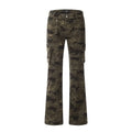 Jean Cargo Camouflage Homme Multi-Poches Style Américain Rétro Hip Hop Straight | Tailles S-3XL