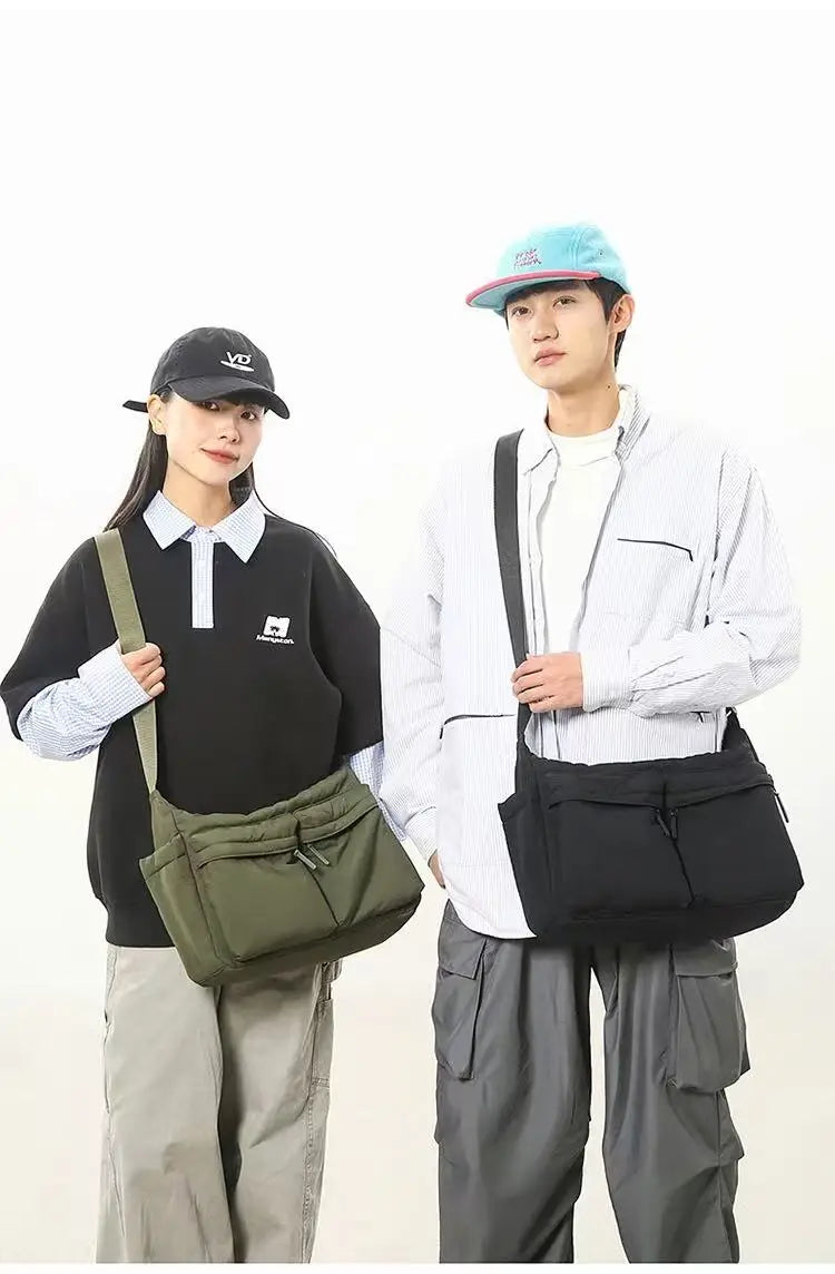 Sac Bandoulière Femme en Toile Style Boston Rétro – Grande Capacité, Pendentif Grenouille Optionnel