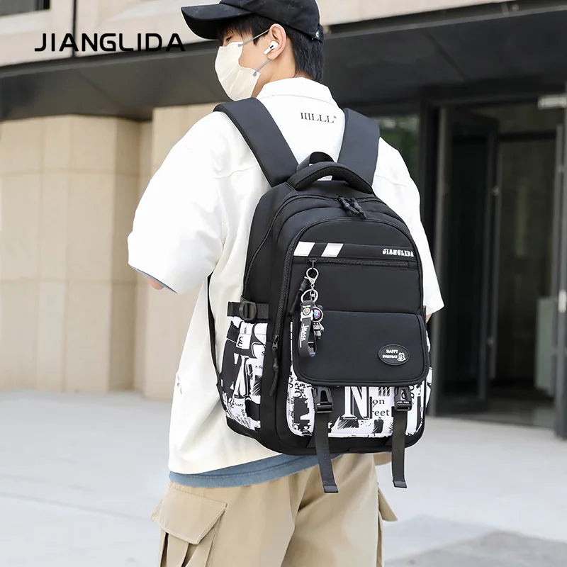NEW Children School Bags Teenage Boys Kids Backpack Middle High School Students School Backpacks Outdoor Travel Book Bag Mochila