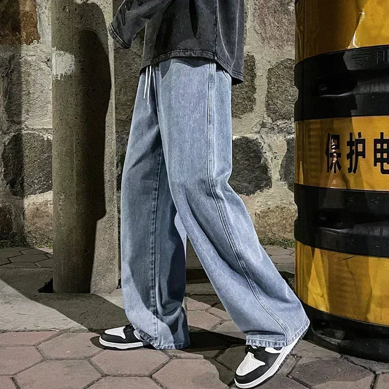 Jean Wide Leg Loose Homme Streetwear Coréen 5 Coloris Coton | S-XXXL