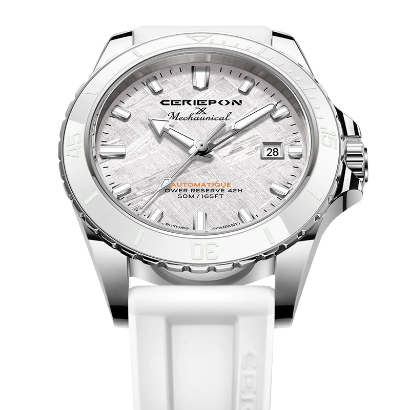 CERIEPON 9089 – Montre Femme Automatique Acier Inoxydable, Cadran Rond, Résistante à l'Eau 5 ATM