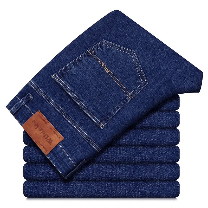 Jean Droit Homme Stretch Business Casual – Coupe Classique Printemps Été