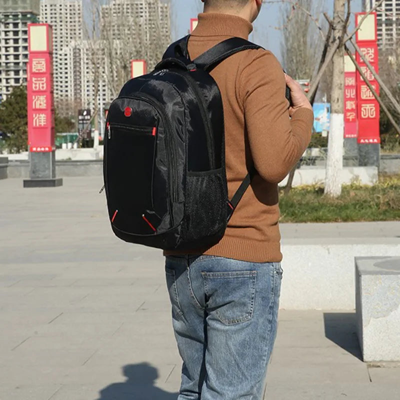 Sac à Dos Étudiant Grande Capacité – Nylon Casual Couleur Unie | Multifonction | Unisexe