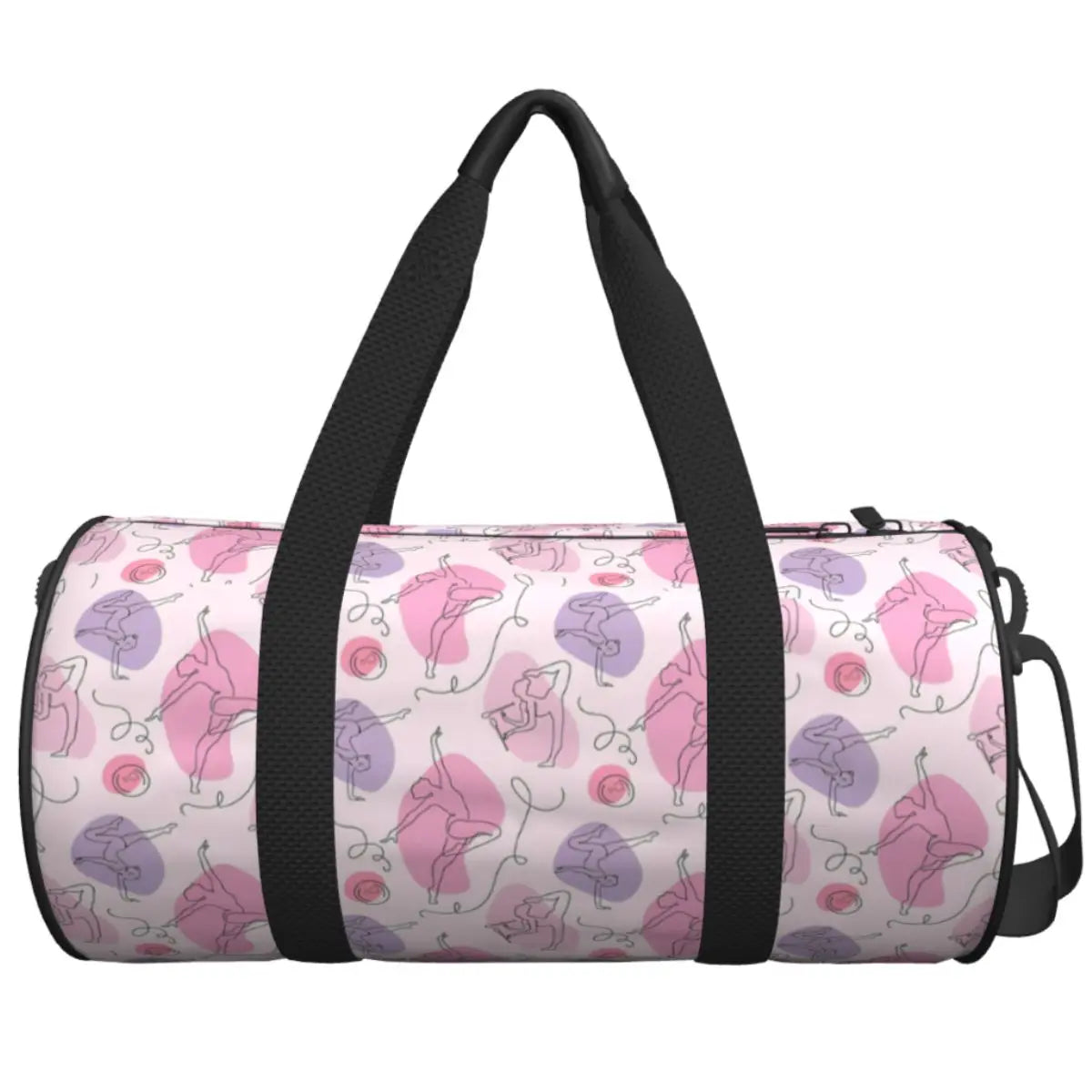 Gymnastics Girl Colorful Pattern Modern Sport Gym Bag Training Sports Bags Men with Shoes Retro Fitness Bag Weekend Handbags