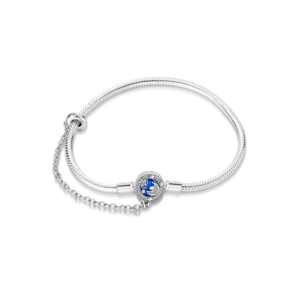 Fmrose Bracelet Charm Fait Main en Argent 925 – Chaîne Serpent Douce, Cadeau Femme