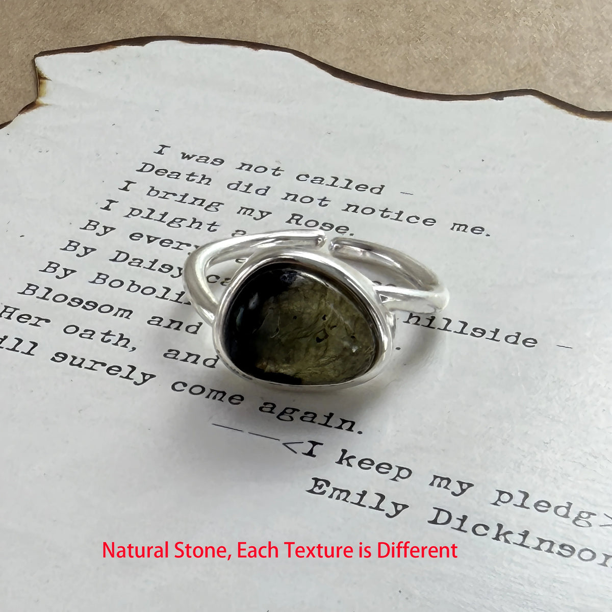 Bague Lotus en Argent Sterling 925 Femme – Texture Rétro & Ajustable | Cadeau Bijou