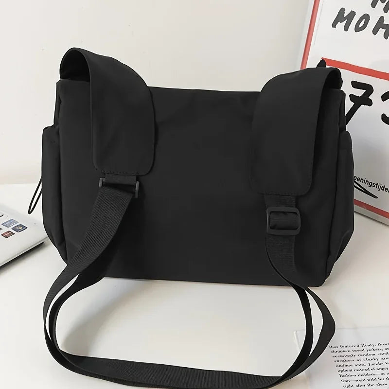 Sac Bandoulière Mixte FXZLLQ – Nylon Grande Capacité, Cordon & Breloque, Fermeture Zip