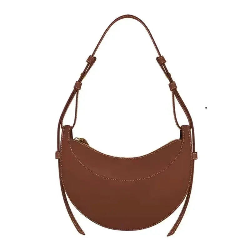 Women's crescent shoulder bag French fashion crossbody bag zipper