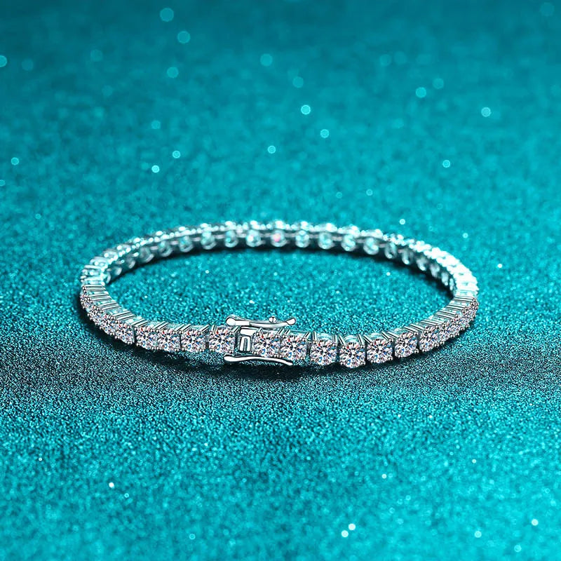Tennisarmband Silber 925 Moissanit D VVS1 – Edler Schmuck