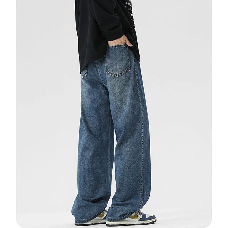 Jean Wide Leg Loose Homme Style Coréen Denim Casual Multicolore | S-XXXL