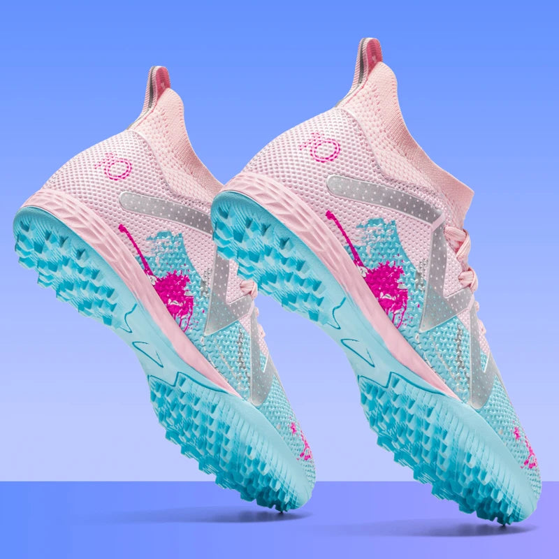 Unisex TF Soccer Shoes, Retro-inspired Design, Premium PU Leather, Durable Rubber Turf Outsole, Blends Style and Performance.