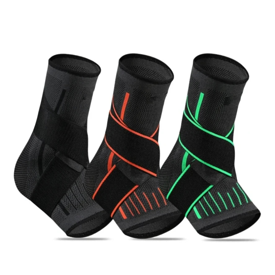 Chevillère de Sport Élastique avec Bandage de Compression
