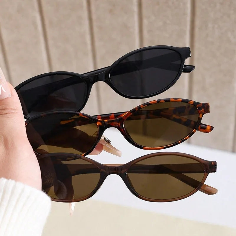 Lot de 3 Lunettes de Soleil Ovales Rétro – Style Européen & Américain, UV400, Femme