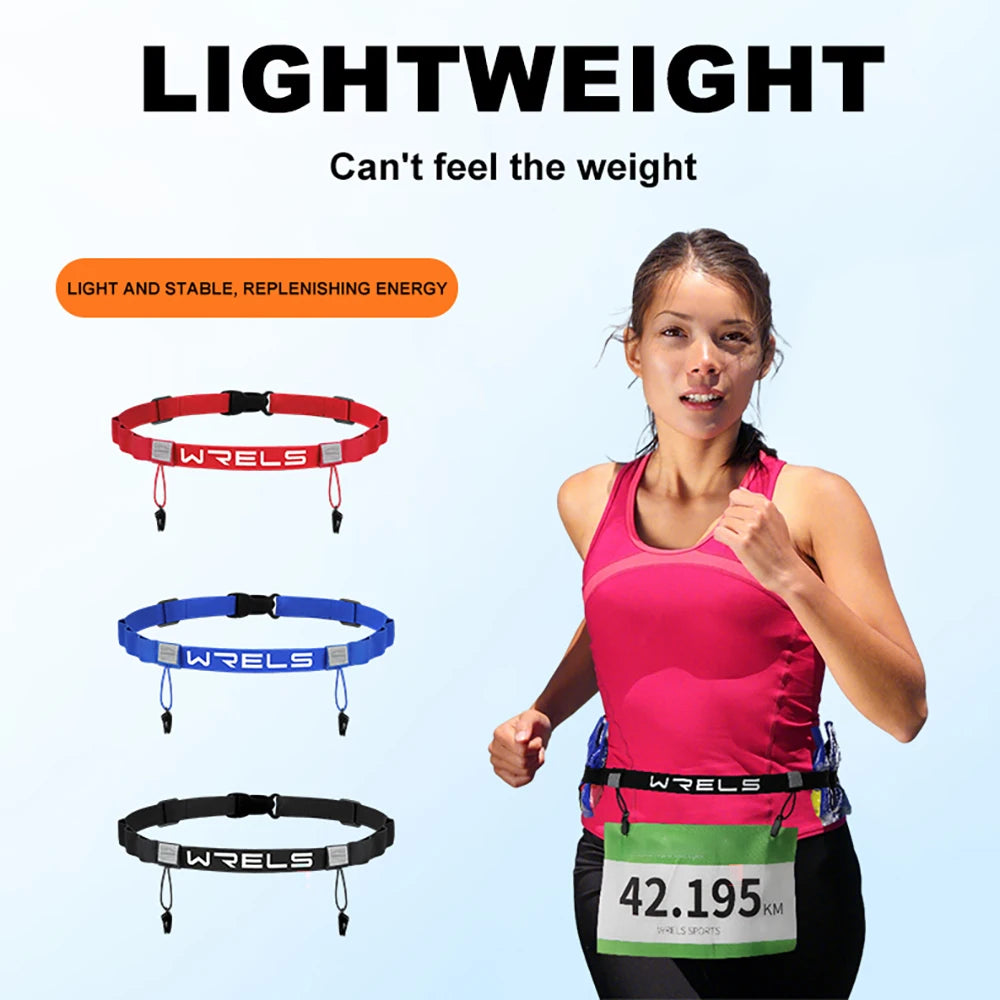 Ceinture Porte-Dossard Triathlon & Marathon WRELS – Unisexe, Réglable