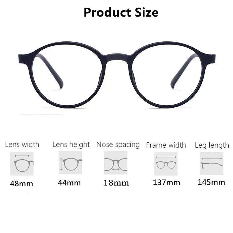 Lunettes de Lecture Rondes Ultralégers – Titane TR90, Anti-Lumière Bleue, Homme & Femme