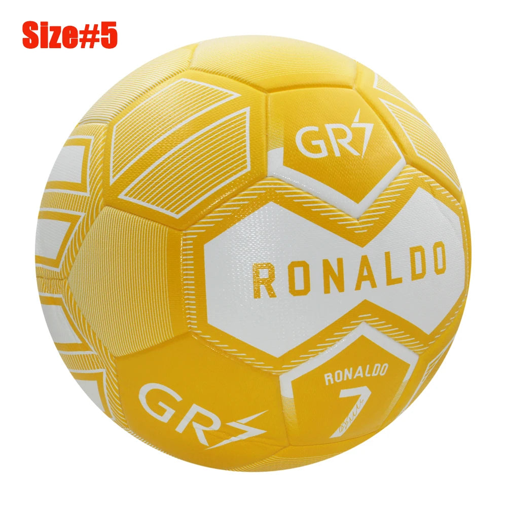 Ballon de Football Officiel Taille 5 – Matière PU Haute Qualité, Coutures Thermosoudées