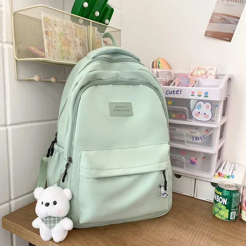 New Stylish Waterproof Rucksack Large Capacity Laptop Backpack Unisex School Book Bag Trendy Accessory For College Girls Boys Men Women Daily Travel Campus Study And Urban Outdoor Activities