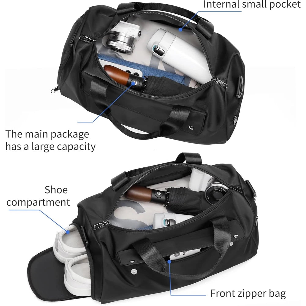 1PCS Gym Bag for Men & Women with Shoe & Wet Compartment - Duffle Bag for Travel,Sports, Fitness & Workout, gifts for men&women