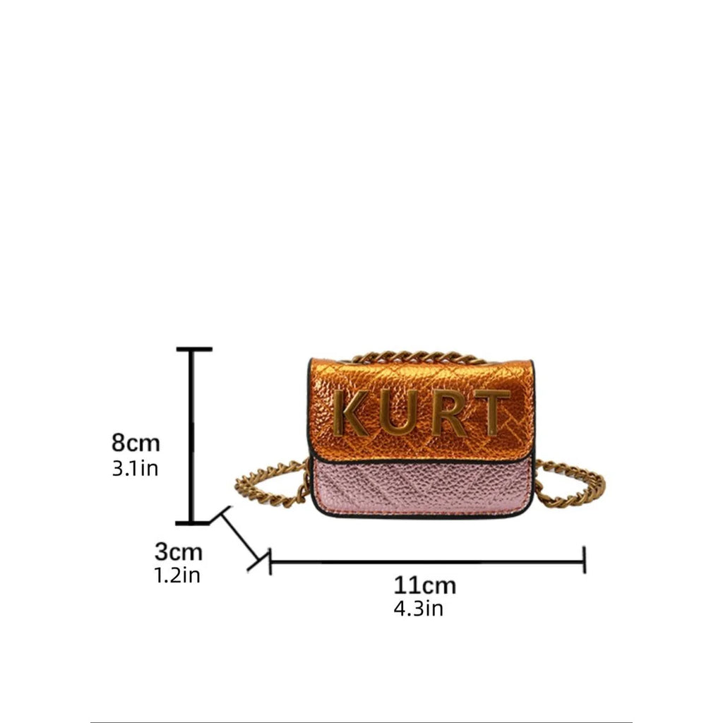 Mini Sac Bandoulière Magnétique Femme – Rabat Lettre & Chaîne Dorée