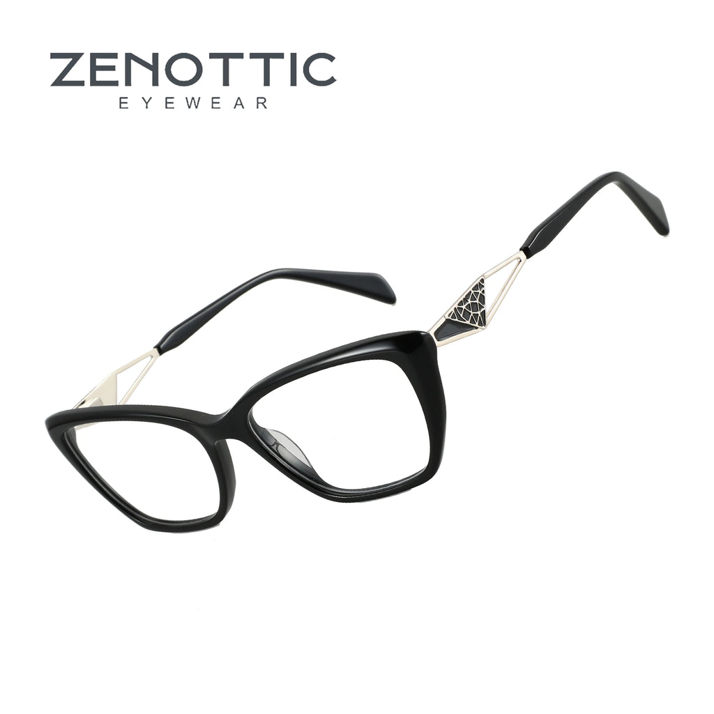 Montures Optiques ZENOTTIC Œil-de-Chat en Acétate – Style Fashion Femme MG6592