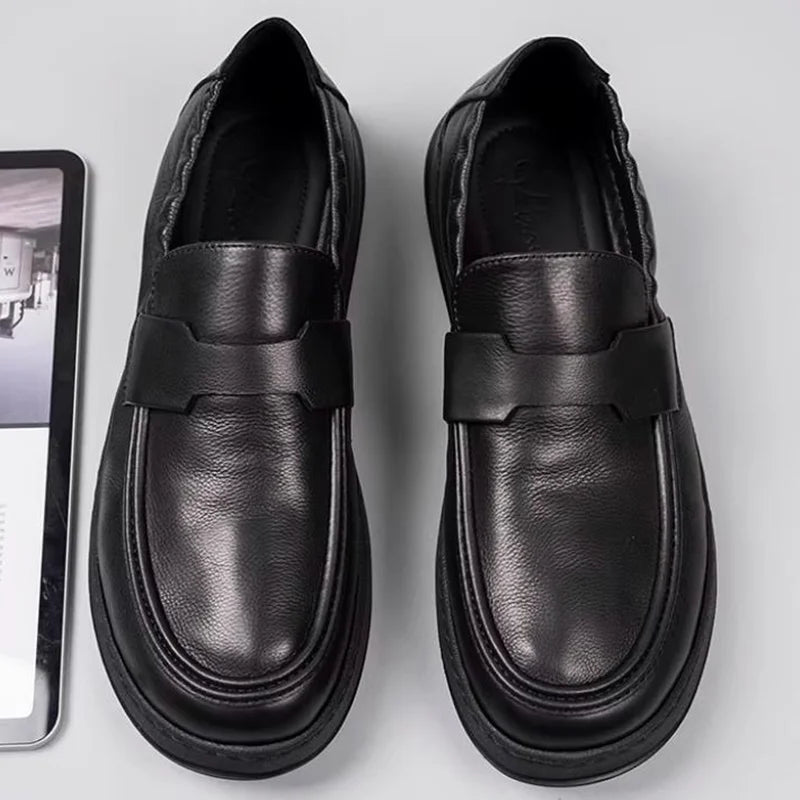 Mocassins Homme Cuir Véritable Fait Main – Chaussures Plates Slip-On