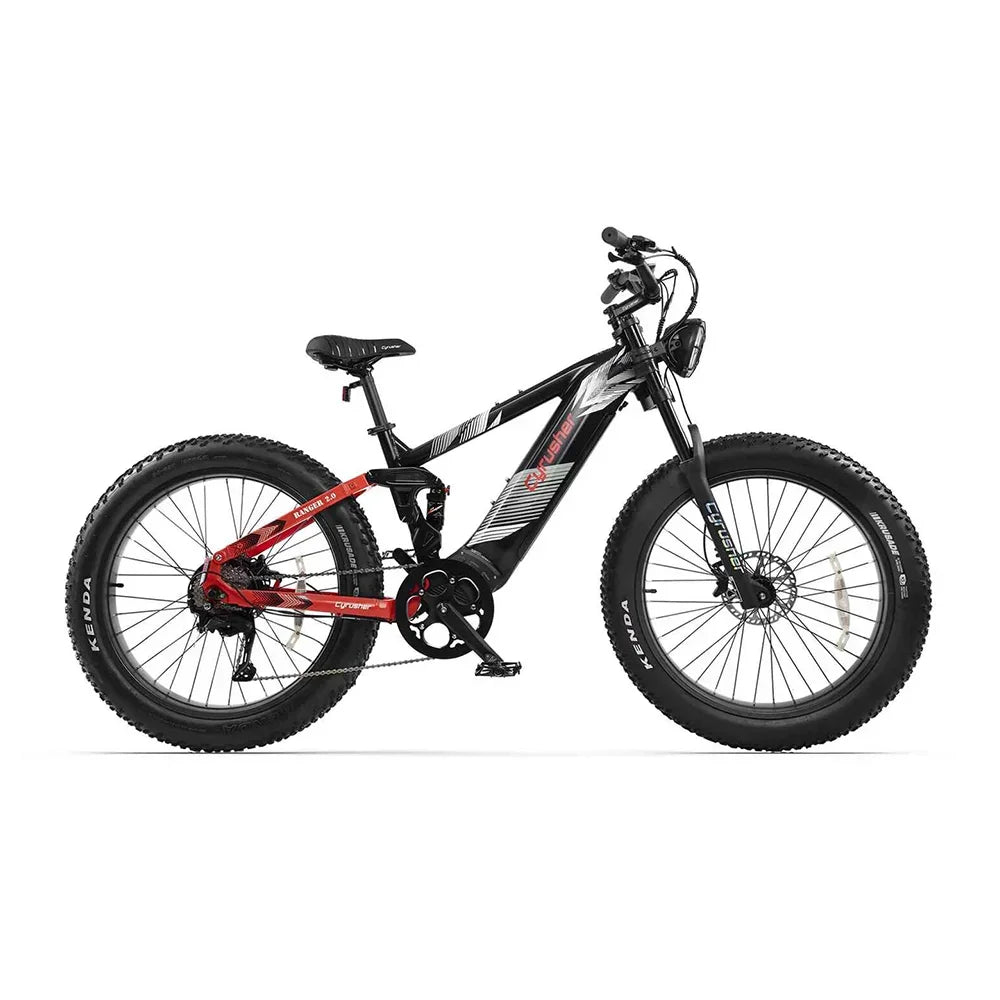 Vélo Électrique Cyrusher Ranger 2.0 – Fat Tire 26", Moteur 250W, Batterie 52V 20Ah, 90 km d'autonomie