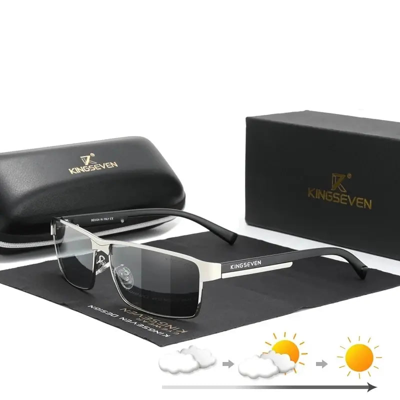 Lunettes de Soleil KINGSEVEN Polarisées Photochromiques – Anti-Reflets UV400 Conduite Mixte