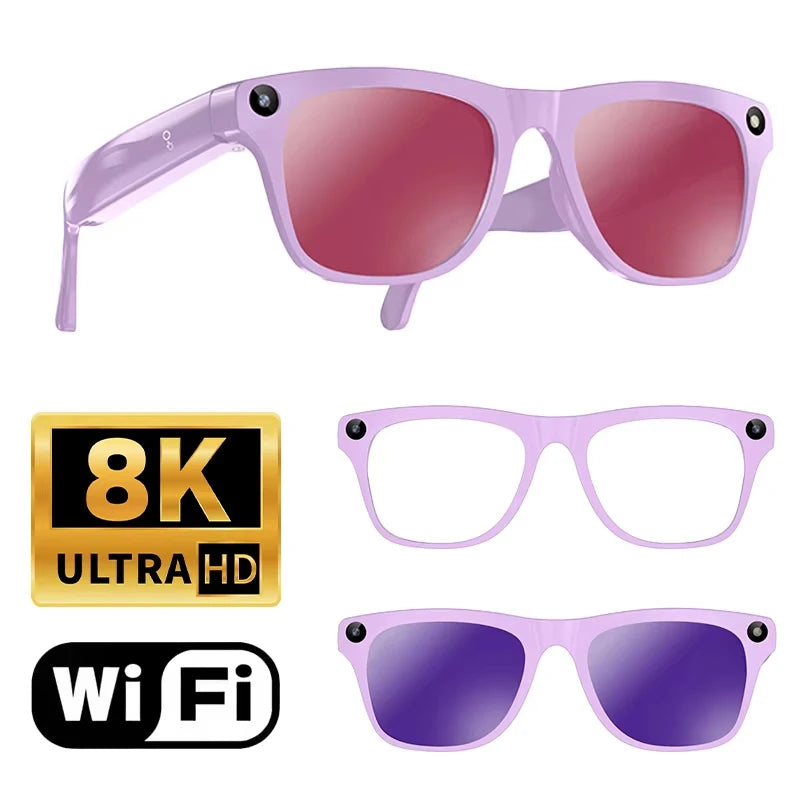 Lenovo Upgrade Smart AI Glasses 800W HD 8K Shooting Camera Photo Video Voice Call Translation Bluetooth AI Smart Glasses