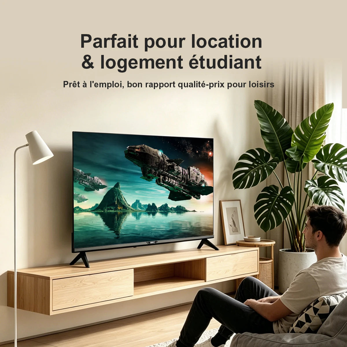 TV HKC 42" FHD Smart TV VIDAA – Dalle Sharp | HDR10 | Dolby Audio | DVB-T2/S2/C | 3x HDMI | Wi-Fi