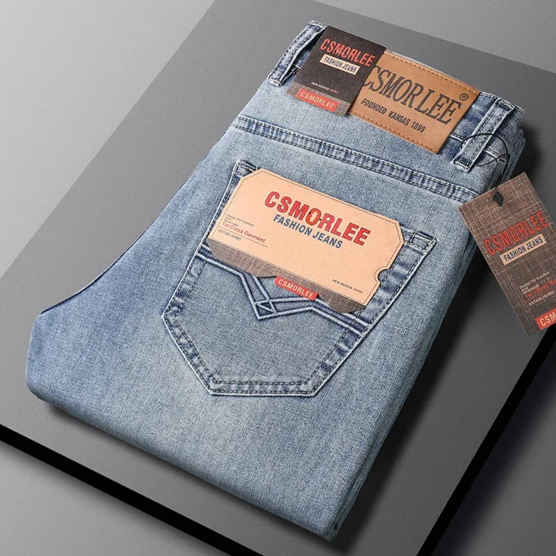 Jean Slim Fit Jambe Droite Homme – Denim Confortable Toutes Saisons