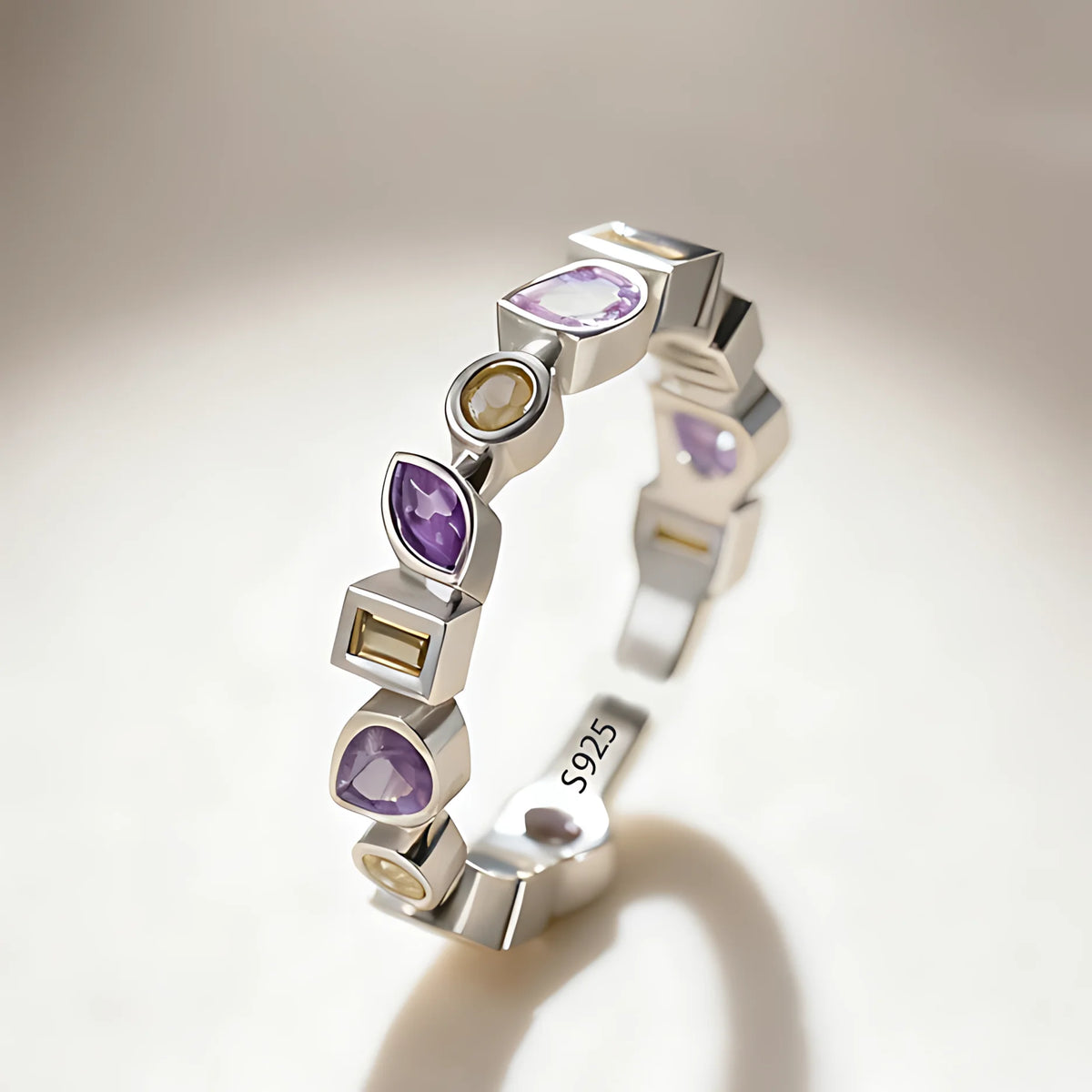 Bague Lotus en Argent Sterling 925 Femme – Texture Rétro & Ajustable | Cadeau Bijou