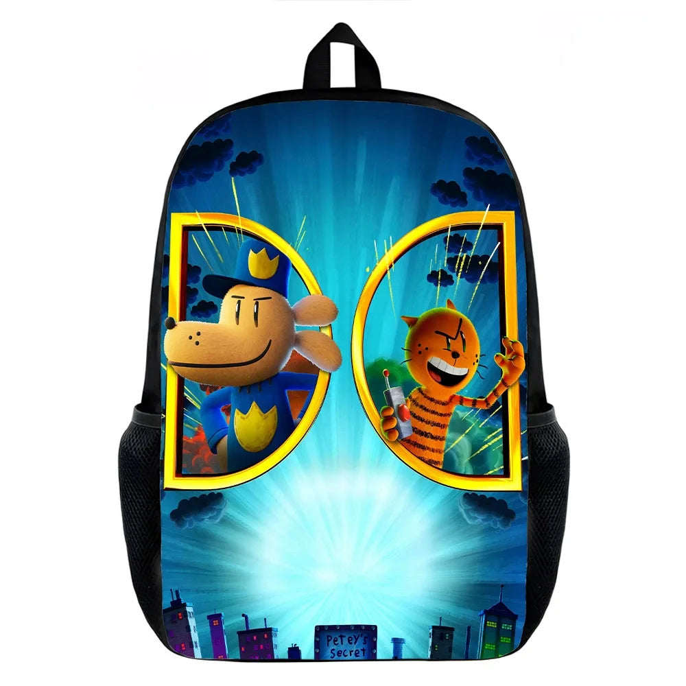 Sac à Dos Cartoon Dog Man – 40 cm | Enfant École & Laptop | Cadeau Anniversaire