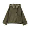 Damen Trenchcoat mit Kapuze – Weite Passform, lange Ärmel | Herbst-Winter