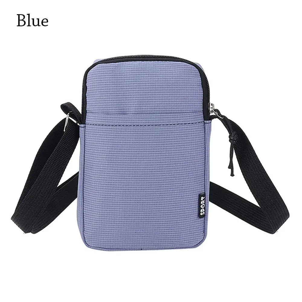 Simple Canvas Zipper Purse Crossbody Bag Handbag Shoulder Bag Phone Bag