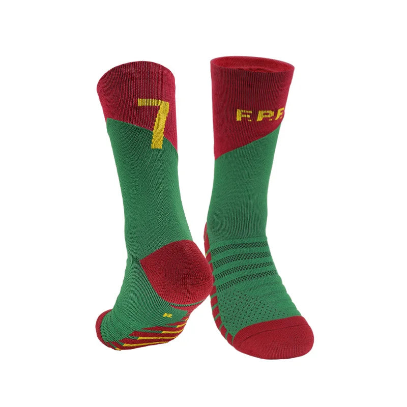 Chaussettes de Football Unisexe – Respirantes, Antidérapantes, Séchage Rapide | Enfant & Adulte