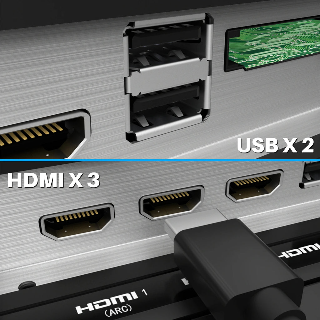 TV HKC 40" FHD Basique – Dolby Audio | DVB-T2/S2/C | 3x HDMI | Direct LED | Finition Métal | Noir