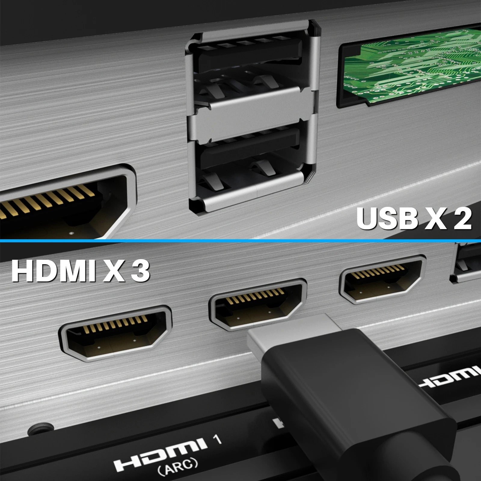 TV HKC 40" FHD Basique – Dolby Audio | DVB-T2/S2/C | 3x HDMI | Direct LED | Finition Métal | Noir