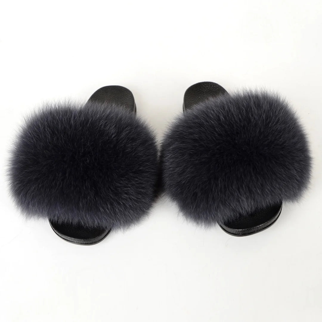 Chaussons Fourrure Femme – Mules Moelleuses Antidérapantes Style Y2K