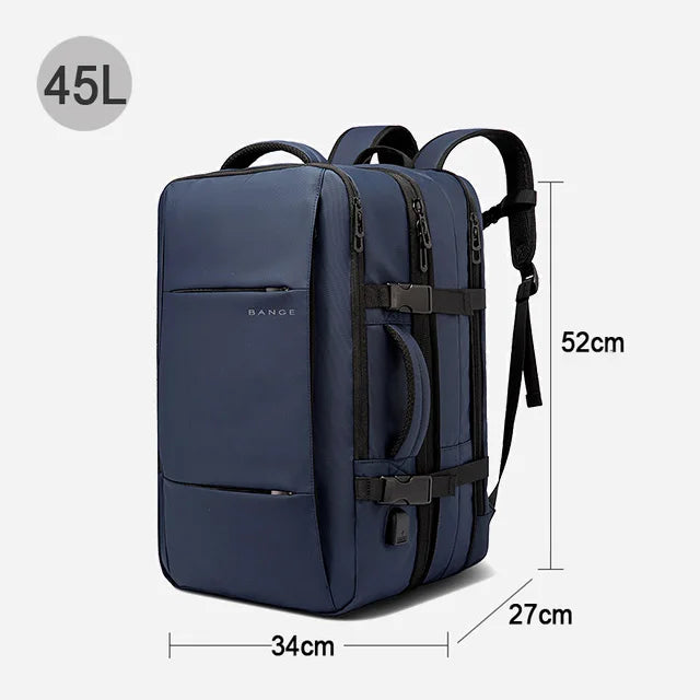 Sac à Dos Business Voyage BANGE – Grande Capacité 37-45L | Port USB | Laptop 17,3"