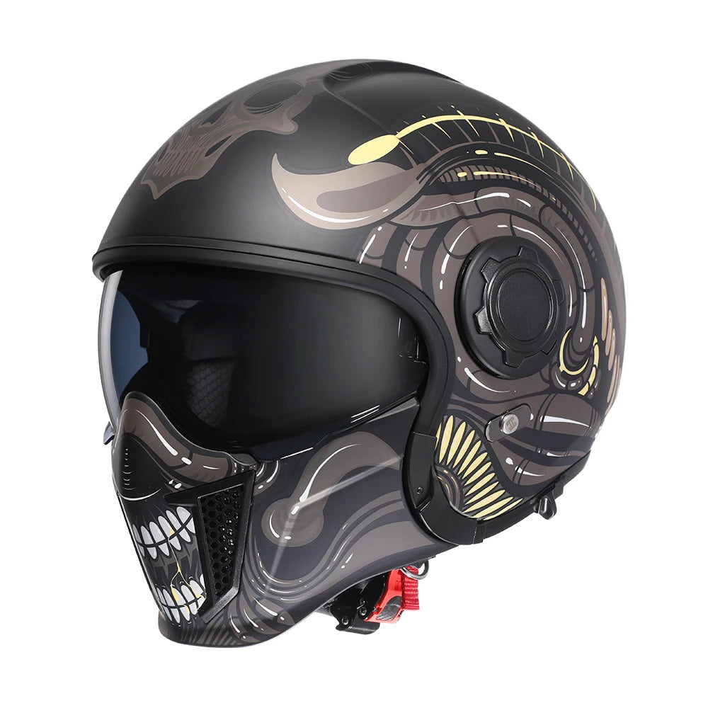 Casque Moto Modulable CYRIL OP12A – Double Visière, Homologué DOT & ECE, Boucle Rapide, Homme & Femme