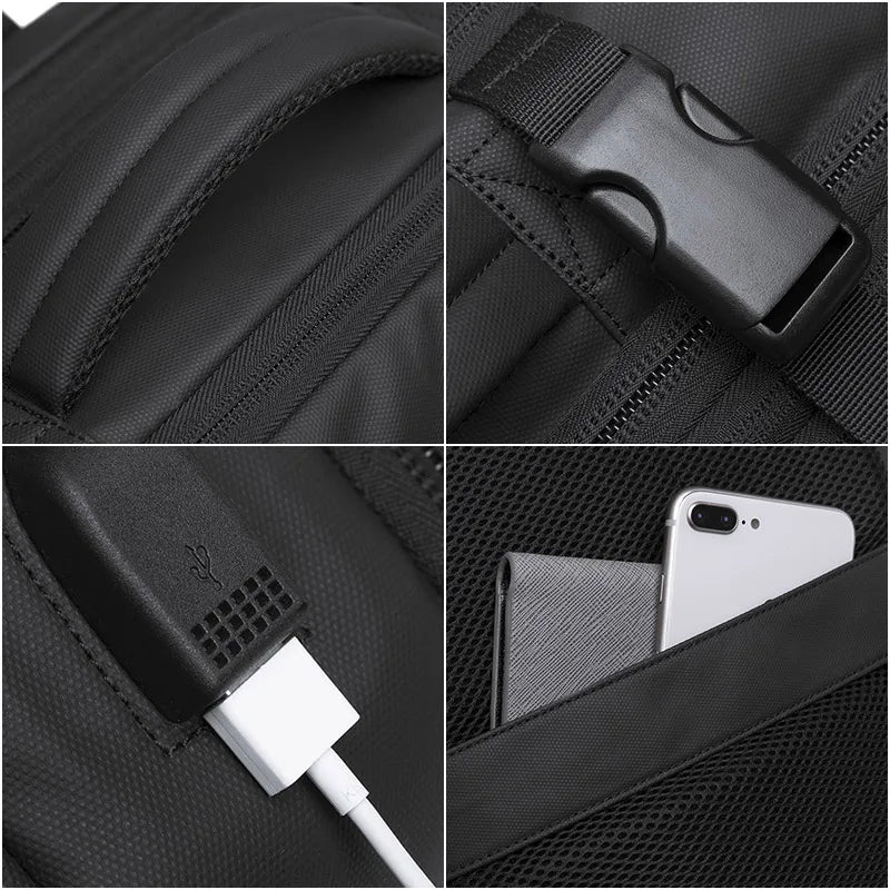 Sac à Dos Business Voyage BANGE – Grande Capacité 37-45L | Port USB | Laptop 17,3"
