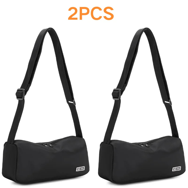 Miss Lulu | Set of 2 | Light Crescent Crossbody bag | Adjustable Strap | Hobo shoulder bag (30cm)
