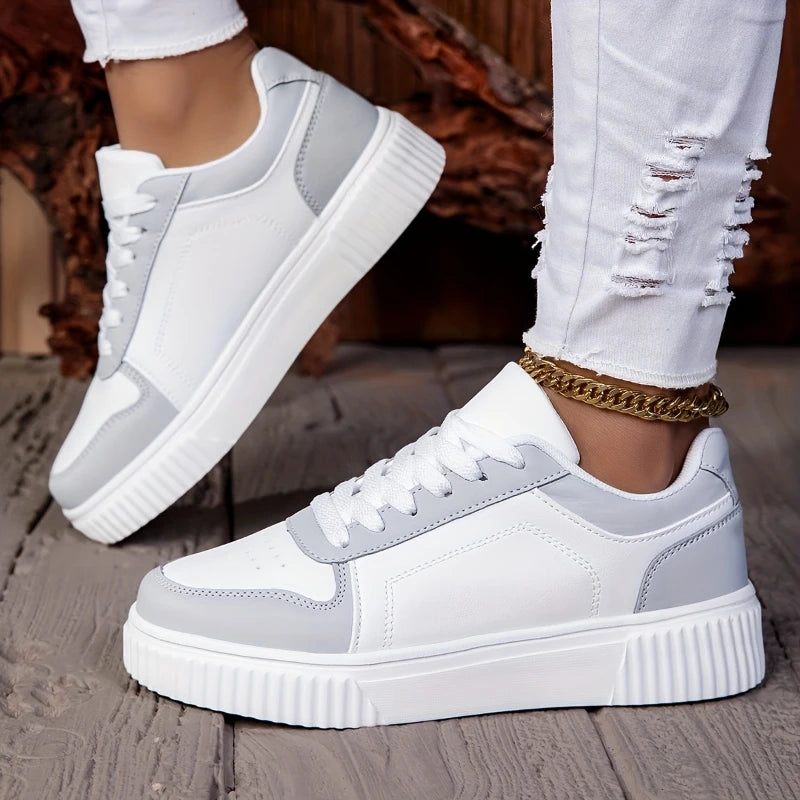 MAEDEF Baskets Unisexes – Chaussures Casual Légères à Lacets, Semelle Vulcanisée Antidérapante