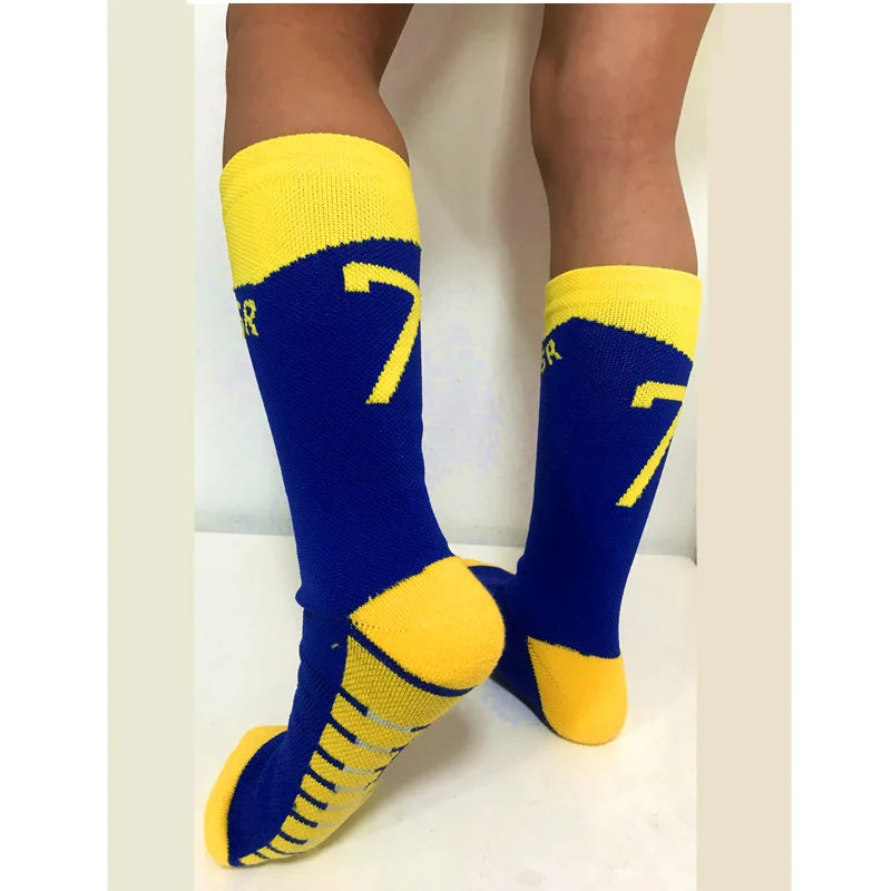 Chaussettes de Football Unisexe – Respirantes, Antidérapantes, Séchage Rapide | Enfant & Adulte