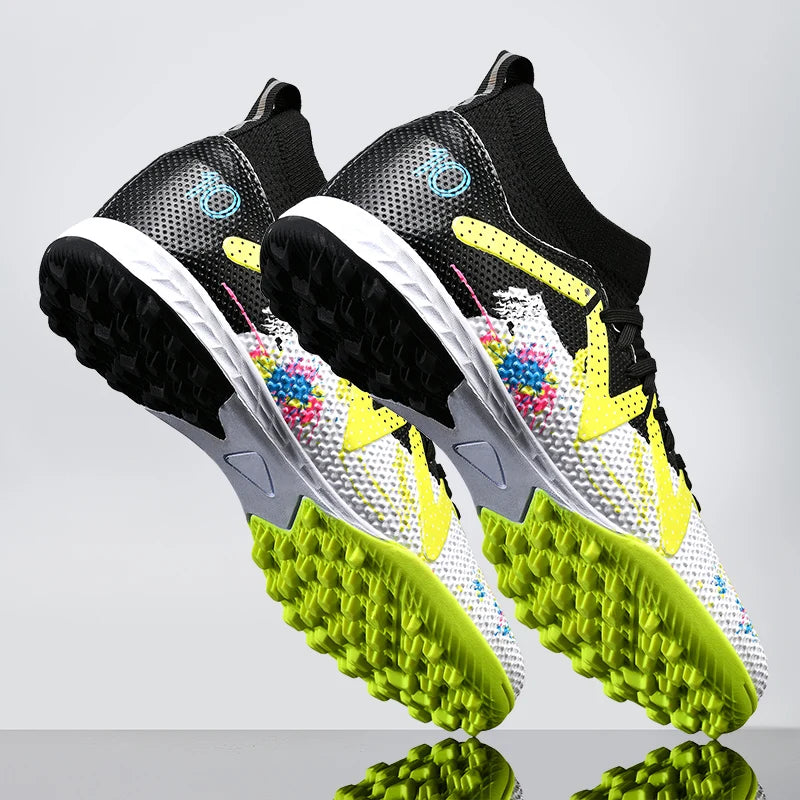 Unisex TF Soccer Shoes, Retro-inspired Design, Premium PU Leather, Durable Rubber Turf Outsole, Blends Style and Performance.