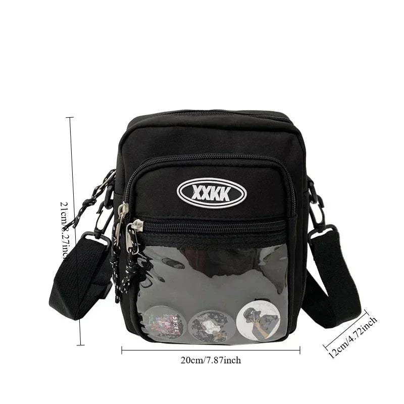 Sac Bandoulière Transparent Ita Bag Style Coréen – Poche Vitrine, Mixte