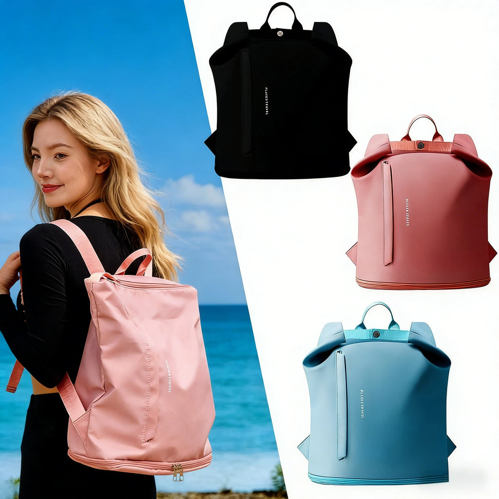 Women Dry And Wet Separation Travel Bags Gym Fitness Backpack Lightweight Waterproof Swim Yoga Sports with Shoe Compartment