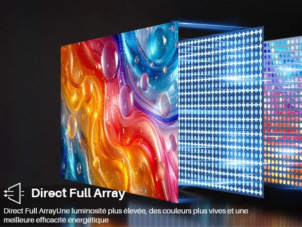 TV HKC 40" FHD Basique – Dolby Audio | DVB-T2/S2/C | 3x HDMI | Direct LED | Finition Métal | Noir